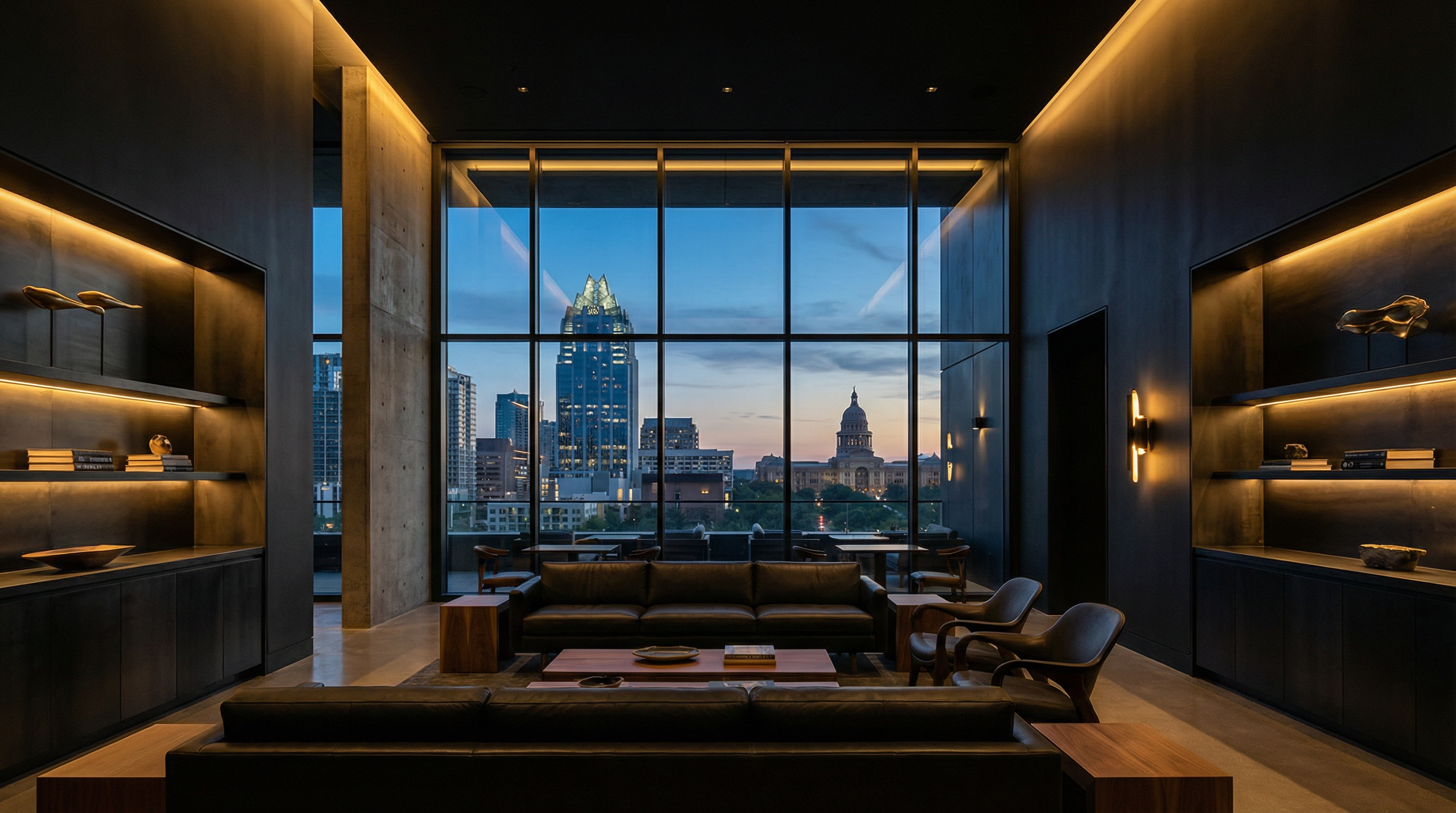 Austin Skyline from Luxury Lounge